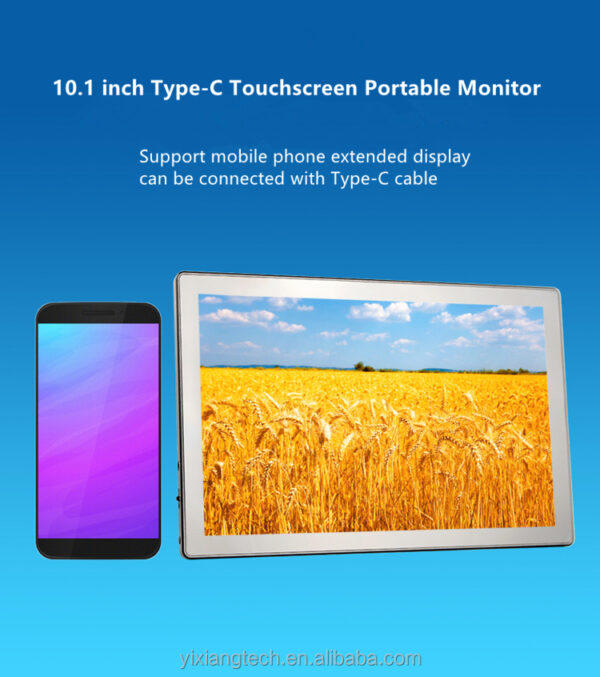 10,1 tommu IPS-snertiskjár með HDMI- og USB-C-tengjum - Image 12