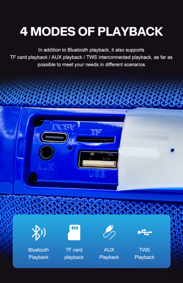 Hágæða ferðahátalari fyrir útinotkun, vatnsheldur með Bluetooth - Image 11