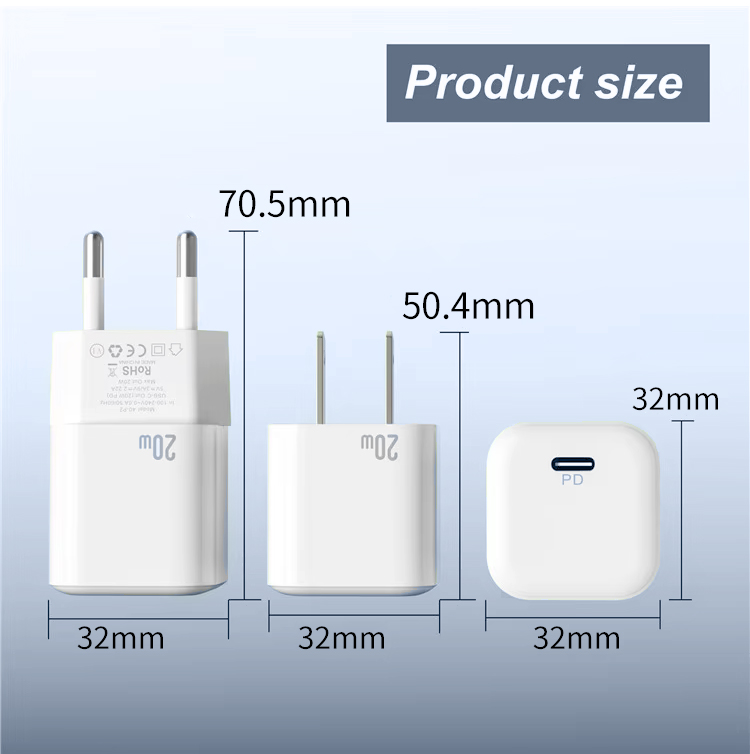 20W USB-C Power Delivery Fast Wall Charger Adapter PD 3.0 - Image 5