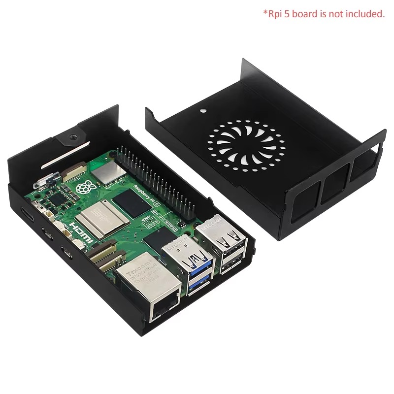 Raspberry Pi 5 Aluminum Alloy Case with Passive Cooling. Case only - Image 2