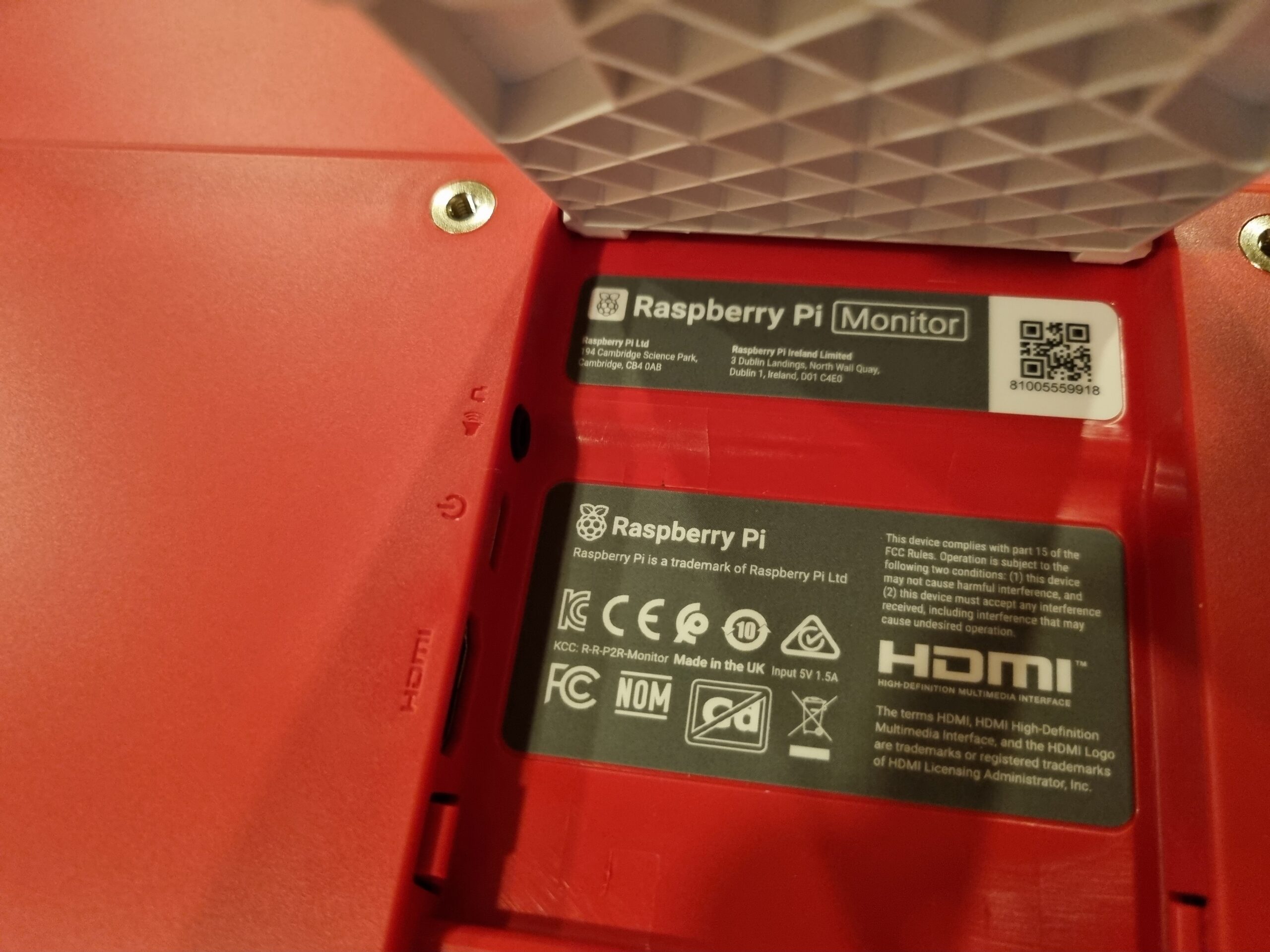 Raspberry Pi Display Module Monitor – Red & White 50-75ch - Image 4
