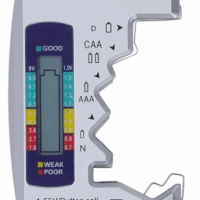Rafhlöðumælir fyrir AAA/AA/9V/D rafhlöður