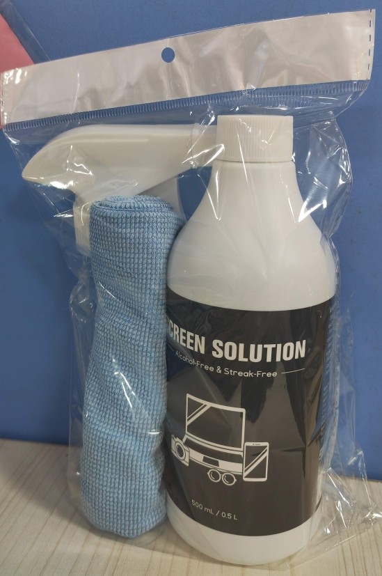 Screen Cleaning Kit 500 ml – Spray Bottle + Microfiber Cloth