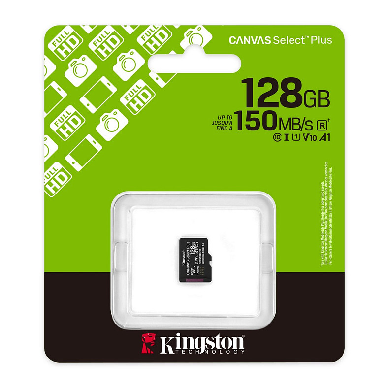 Kingston 128GB microSDXC Canvas Select Plus G3 A1 150MB/s - Image 2